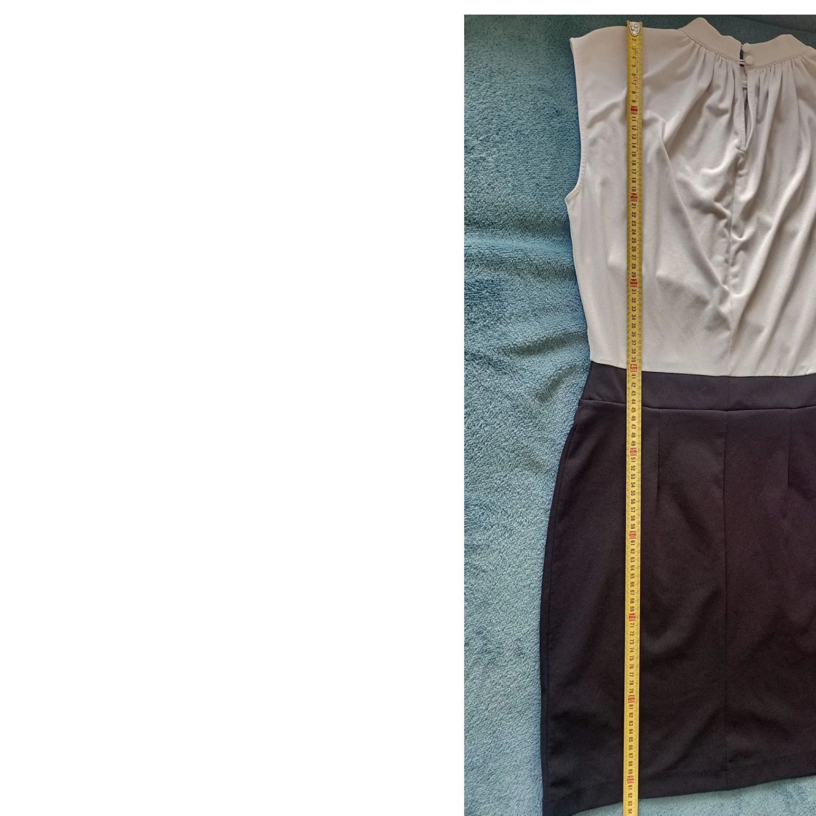 Vestido elegante bicolor tamanho P estado muito bom – photo 8
